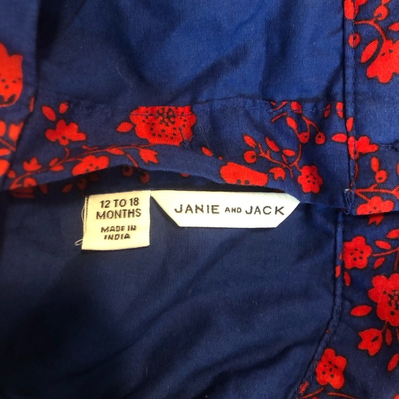 Janie and Jack floral button jumpsuit - Picture 2 of 4